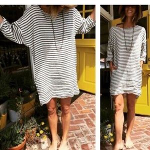 Nili Lotan Linen Tee Tunic Dress